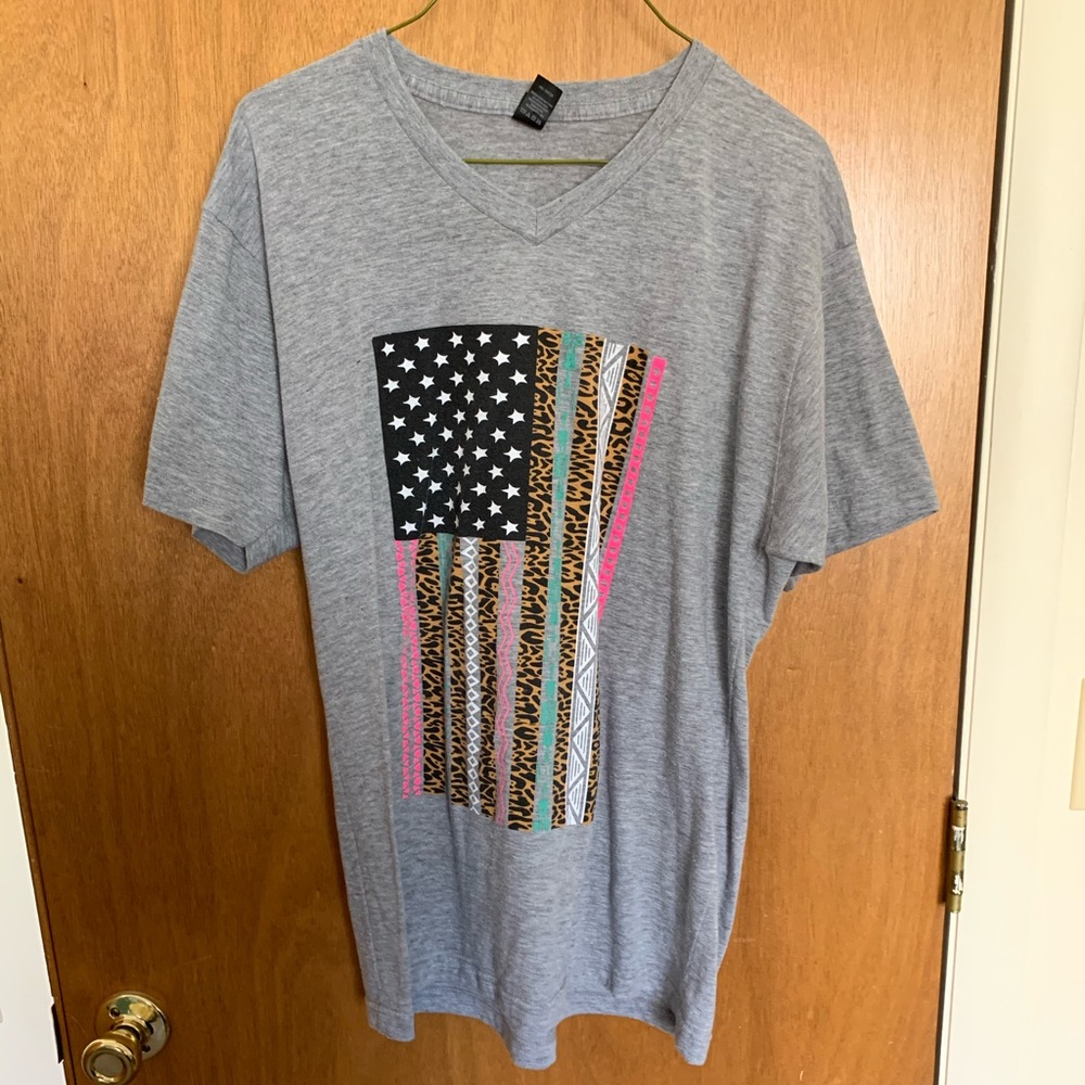 Leopard detail American flag top